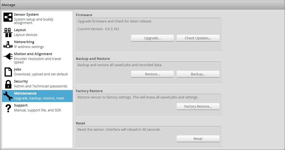 Mainentance Screen Maintenance
